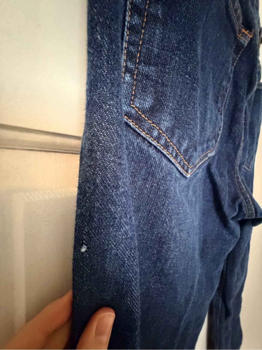 Calvin Klein Jeans Dark Blue Denim Jeans with Copper Stitching - Picture 6 of 6